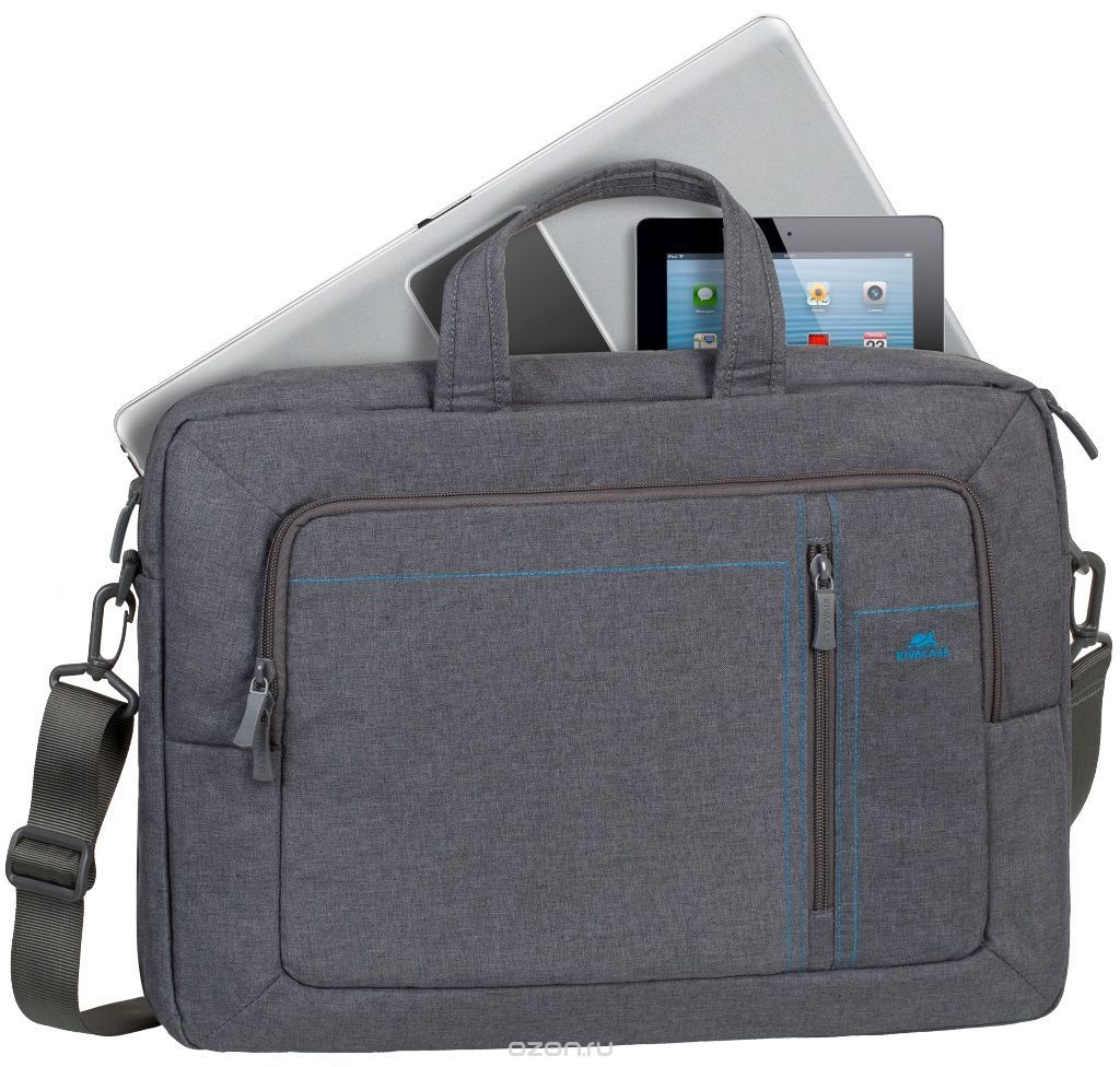 RIVACASE 7590, Grey сумка-трансформер для ноутбука 16"