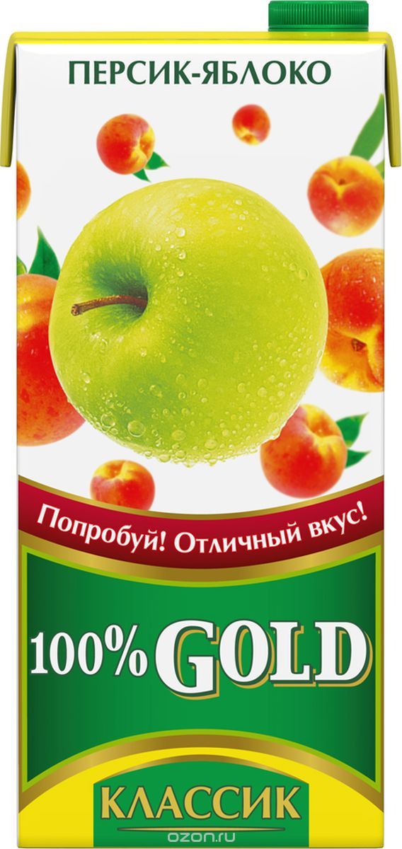 100% Gold Классик Персик-Яблоко напиток сокосодержащий, 1,93 л