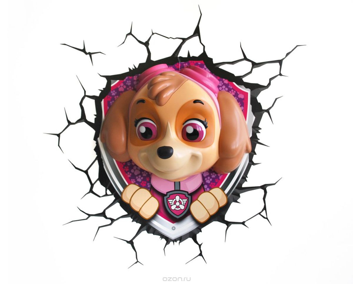 3DLightFX Настенный 3D cветильник Paw Patrol Skye